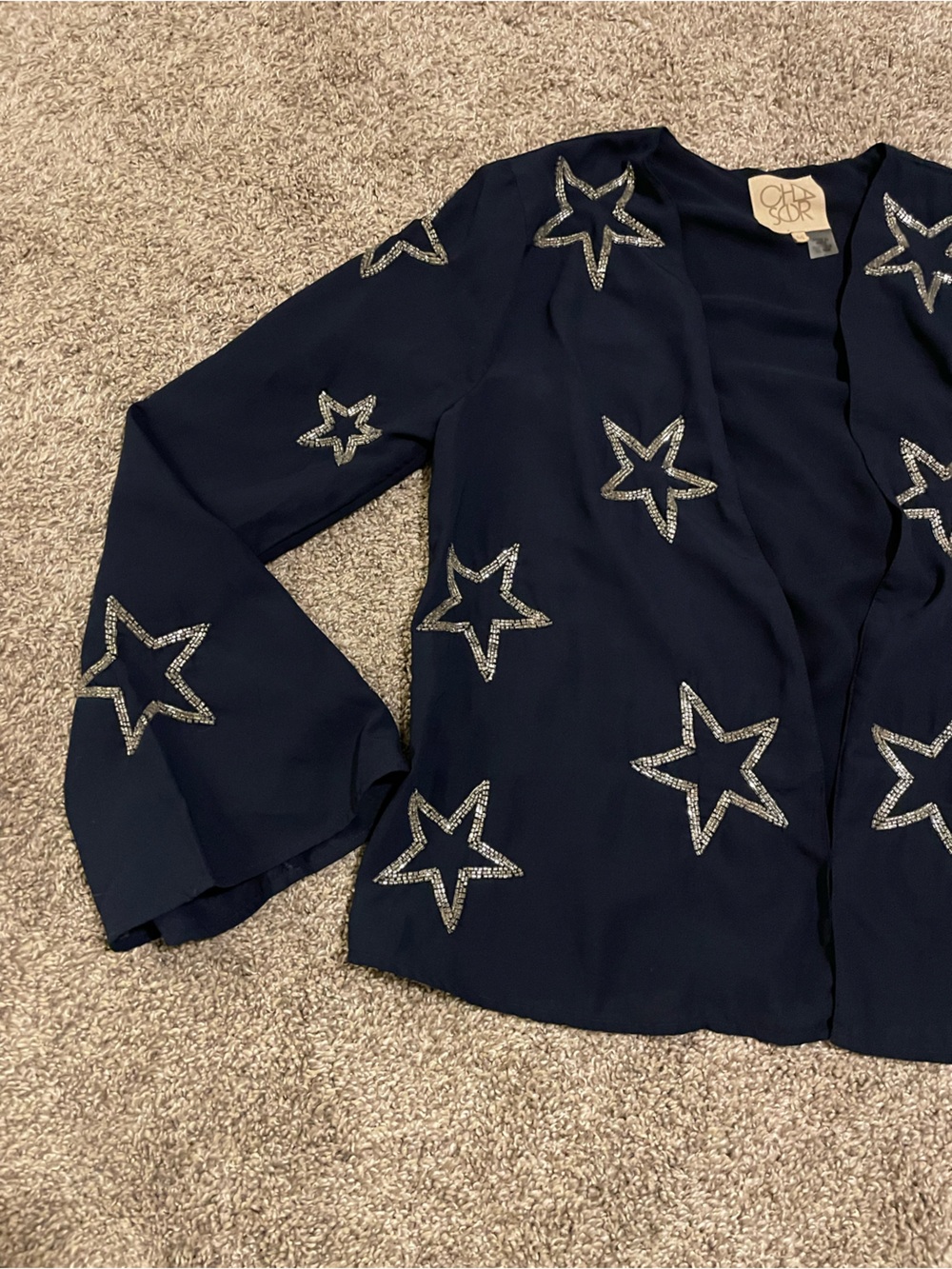 Chaser Navy Star-Embellished Women's Jacket